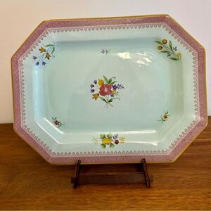 Vintage Calyx Ware Floral Serving Platter